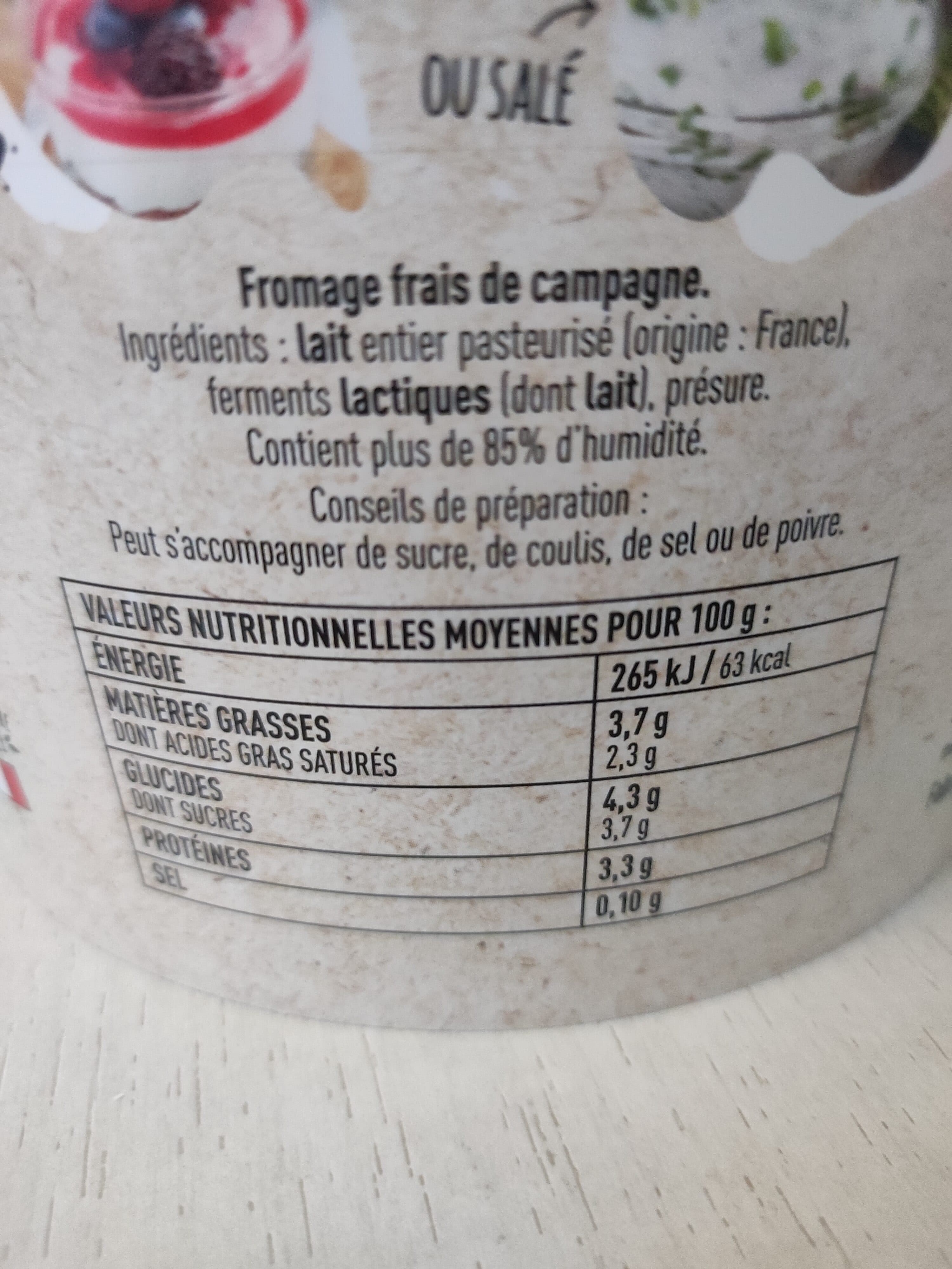Ferme Collet Fromage frais de campagne 2kg packshot