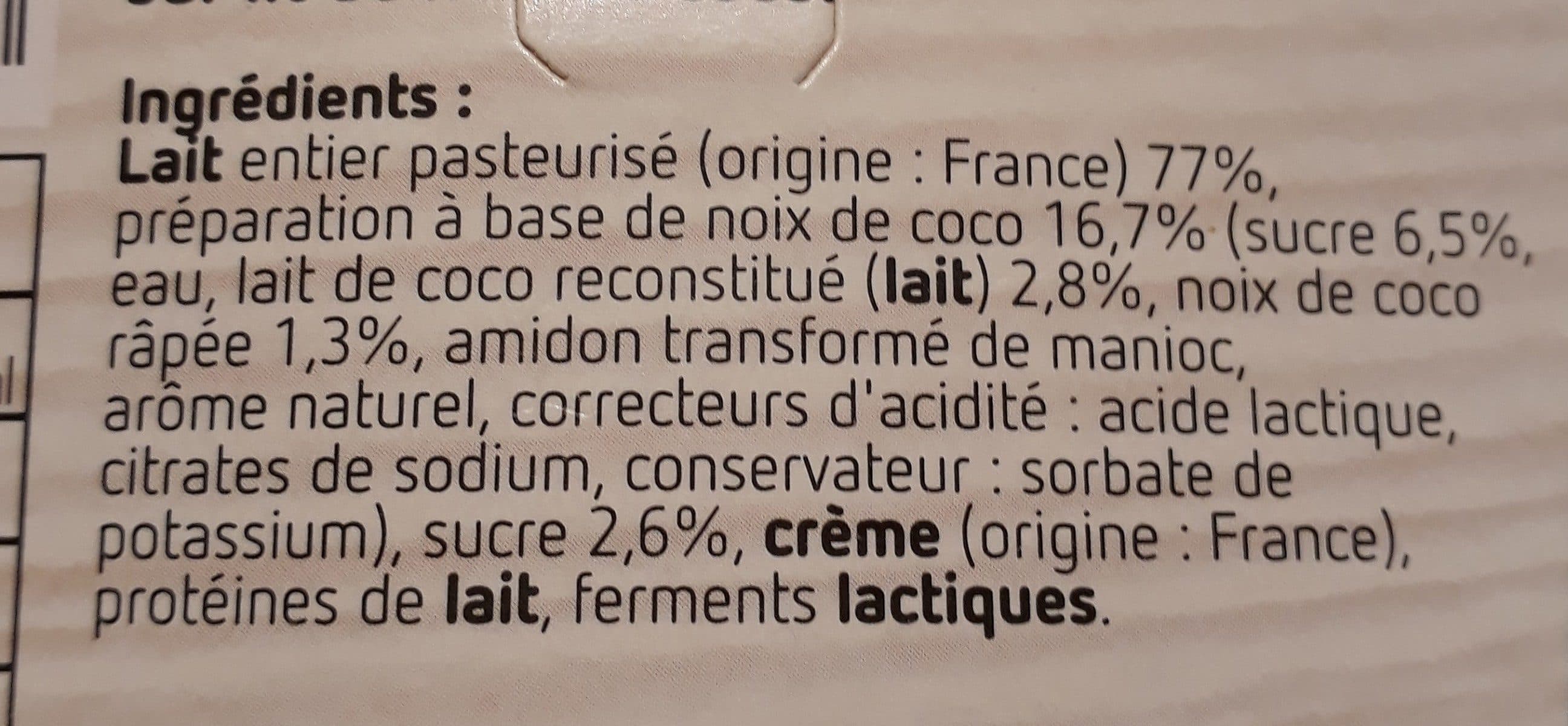 Ferme collet Yaourts brasses a la noix de coco FERME COLLET packshot