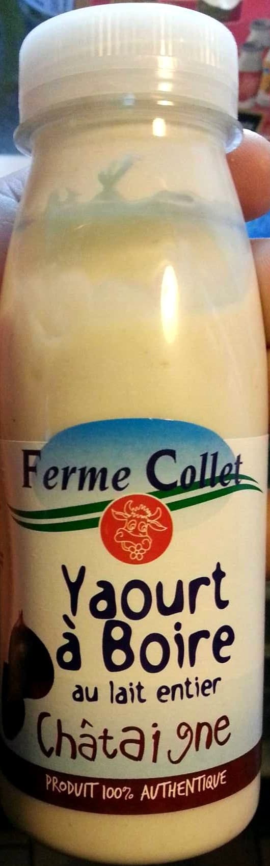 Ferme Collet Yaourt à boire au lait entier châtaigne packshot