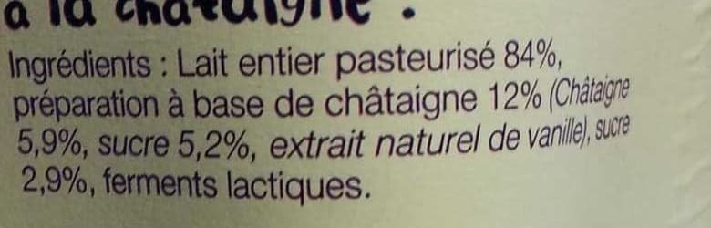 Ferme Collet Yaourt à boire au lait entier châtaigne packshot