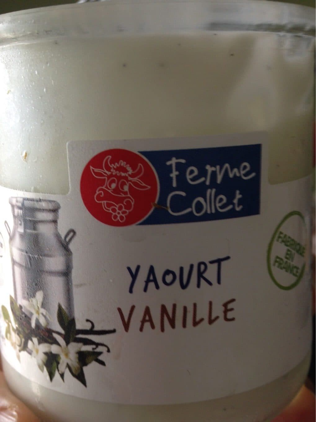 Ferme Collet Yaourt vanille packshot