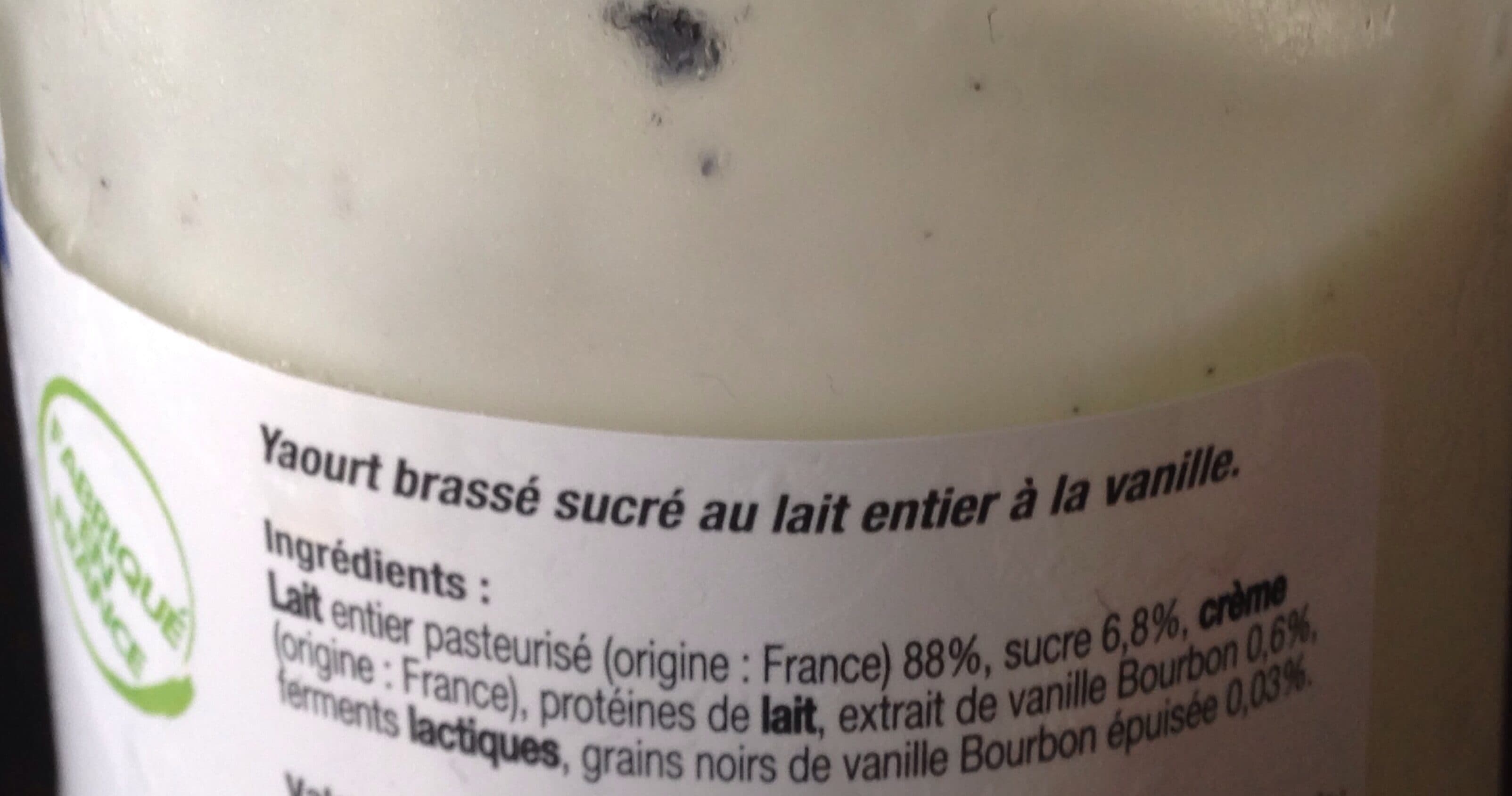 Ferme Collet Yaourt vanille packshot
