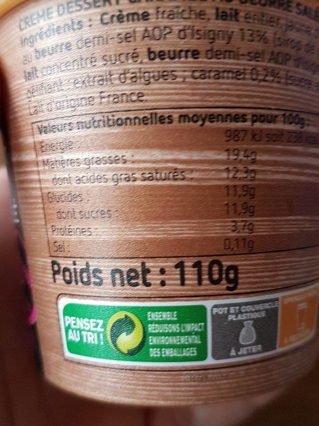 Ferme COLLET Creme dessert caramel beurre salé packshot