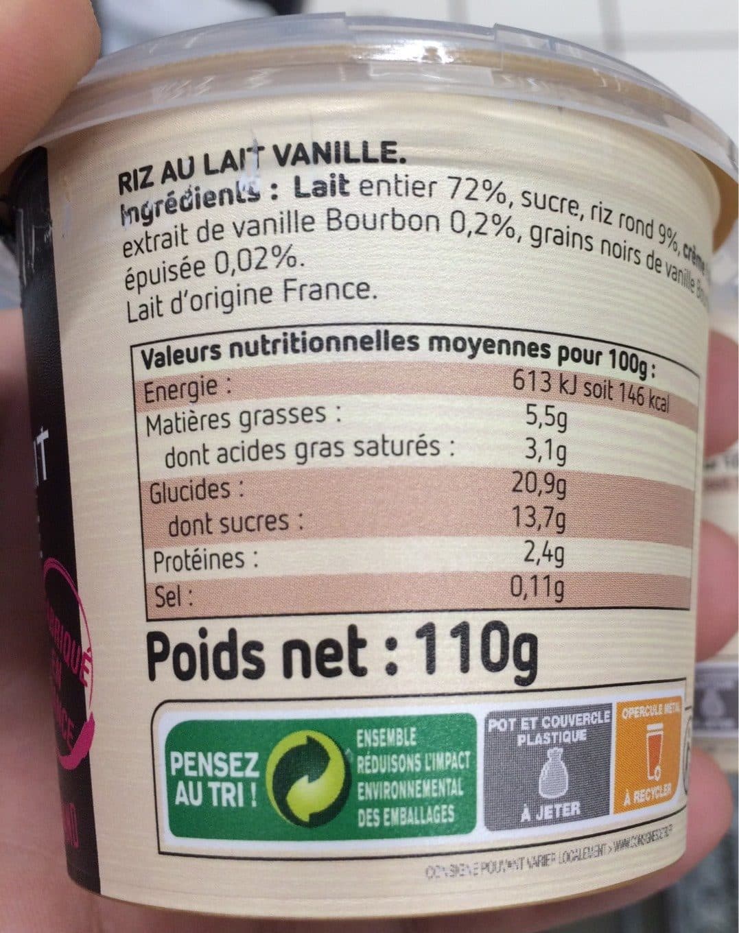 Ferme Collect Riz au lait vanille packshot
