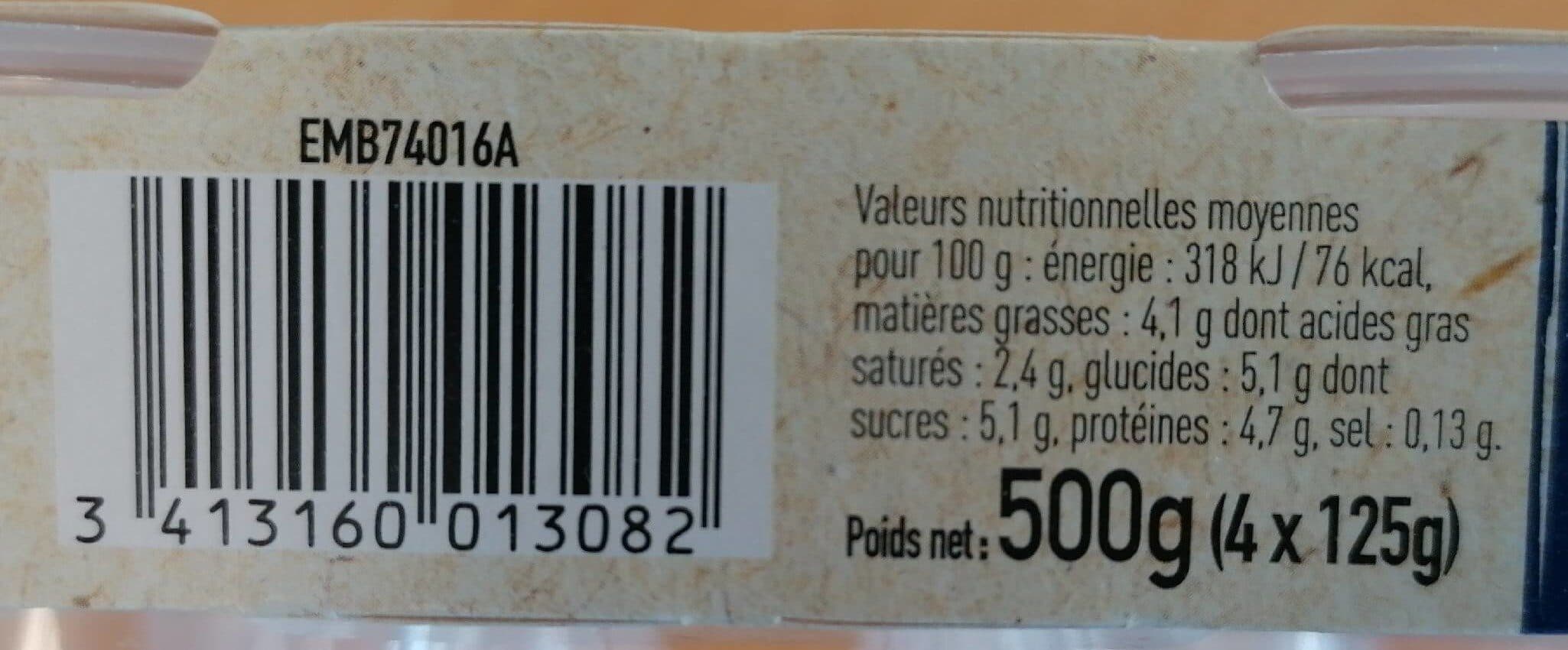 Ferme collet Yaourt brassé nature au lait entier packshot