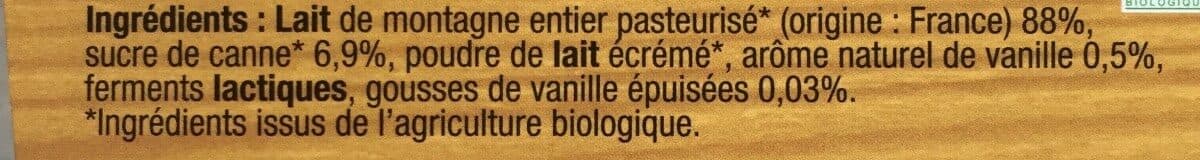 Ferme Collet Yaourt bio vanille packshot
