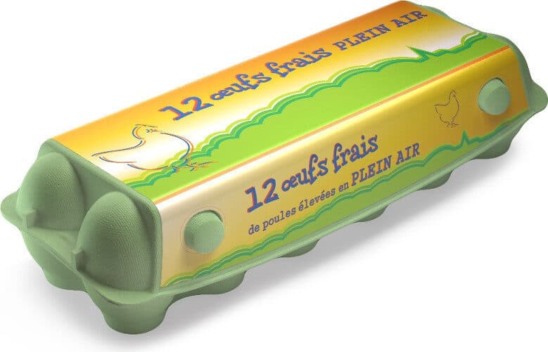 Jean Carton Boite de 12 oeufs frais de plein air packshot