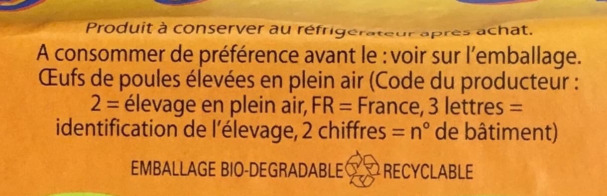 Jean Carton Boite de 12 oeufs frais de plein air packshot