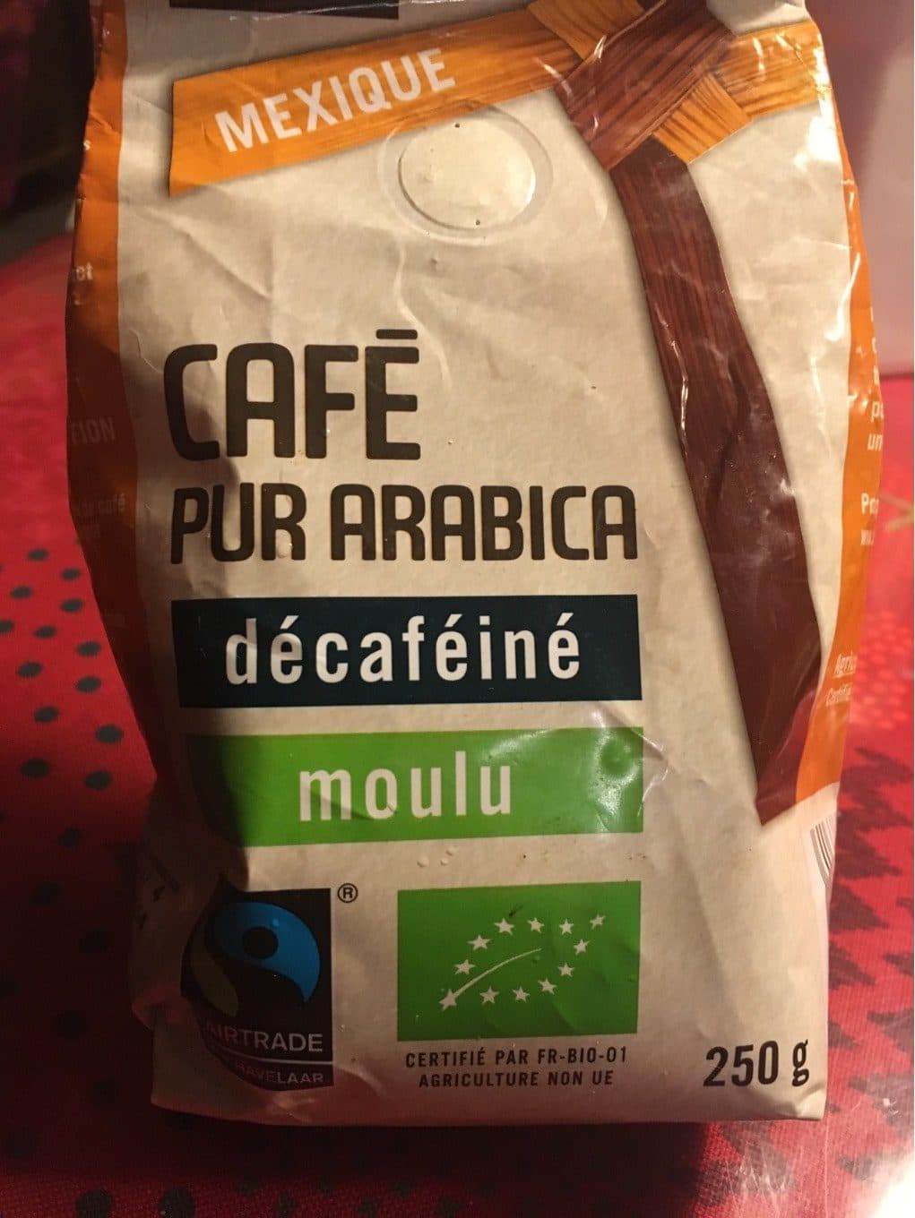 Artisans du Monde Café pur arabica décaféiné moulu packshot