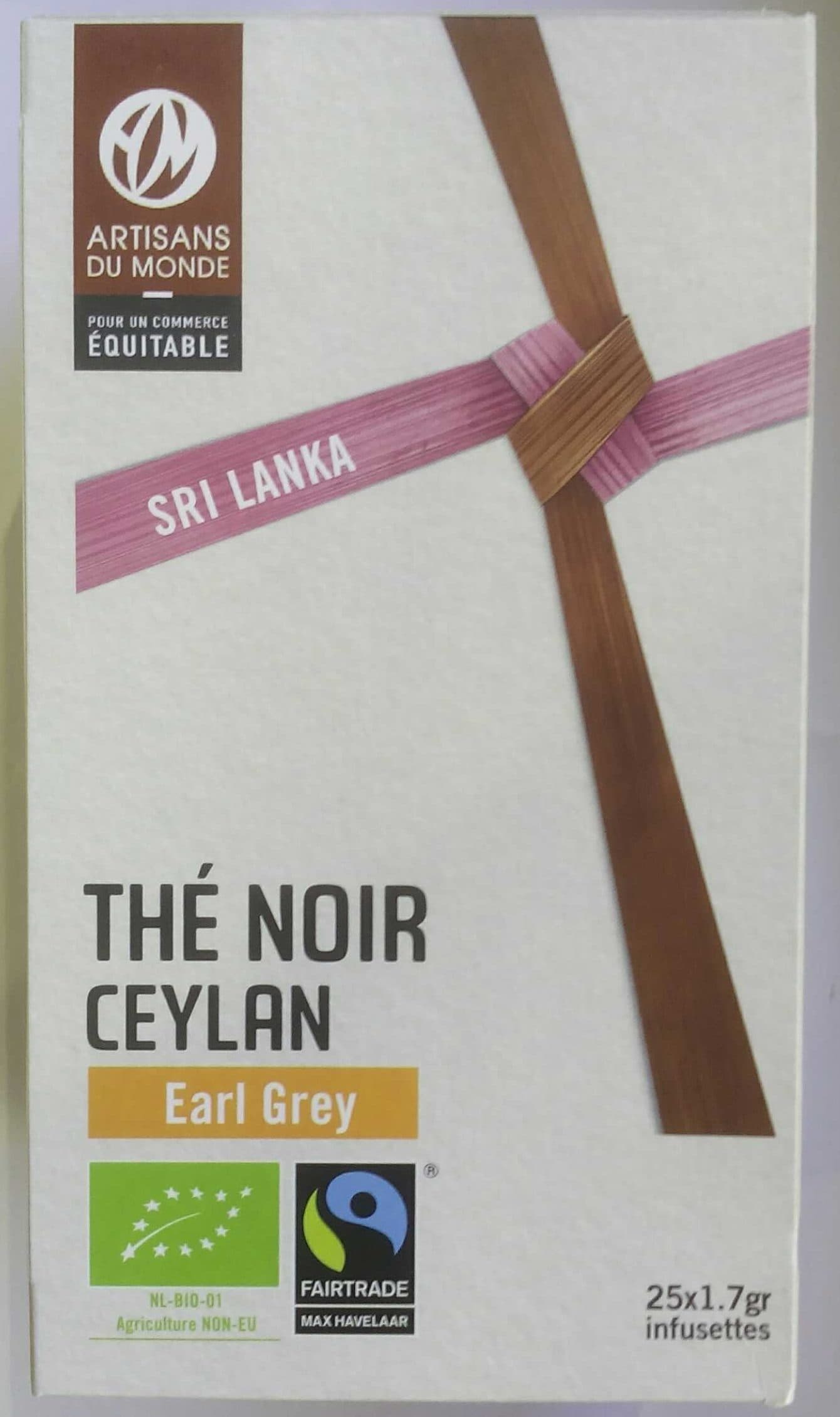 Artisans du Monde Thé noir ceylan Earl Grey packshot