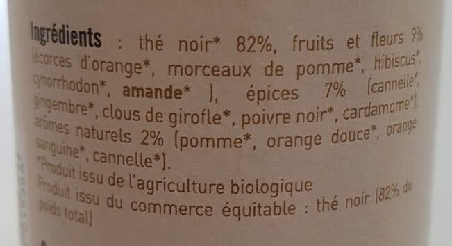 Artisans du Monde Thé noir de noël fruits fleurs et épices packshot