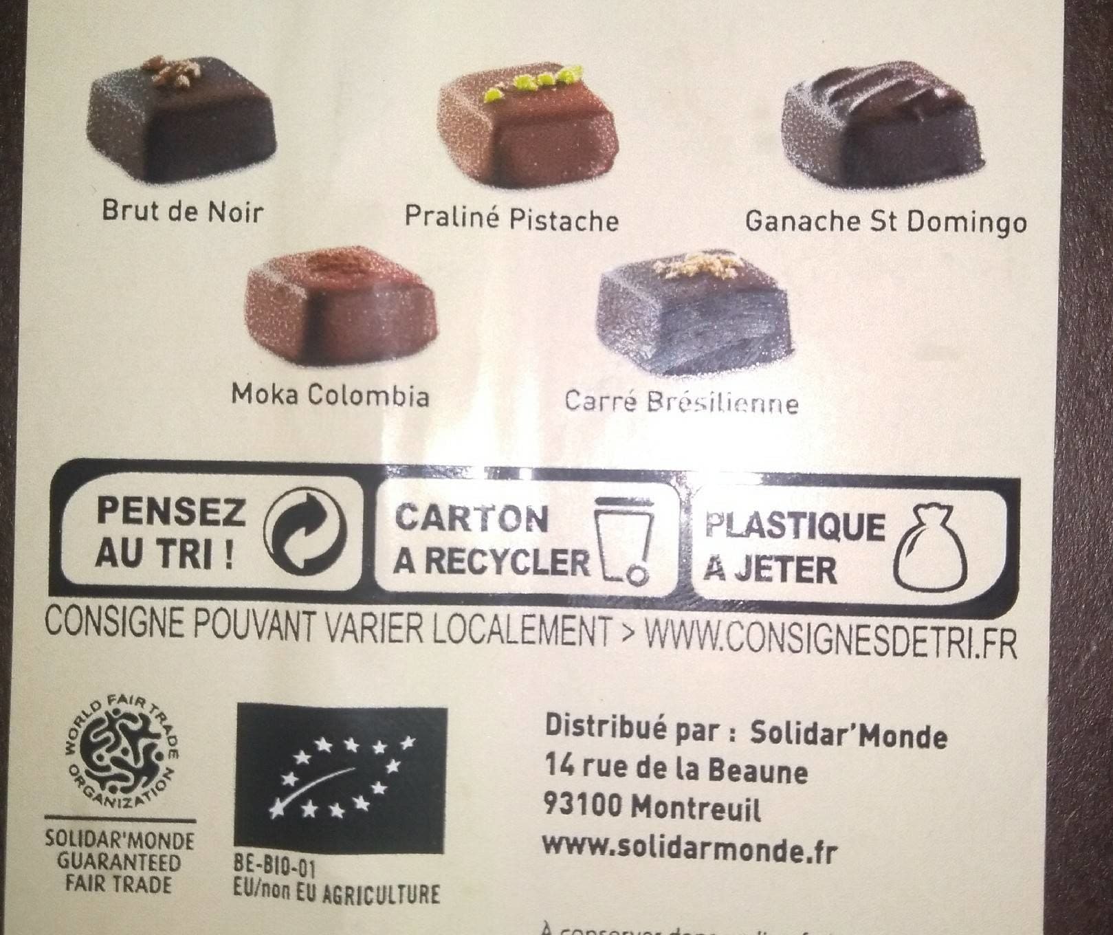 Solidar'monde Assortiment de bonbons de chocolat packshot
