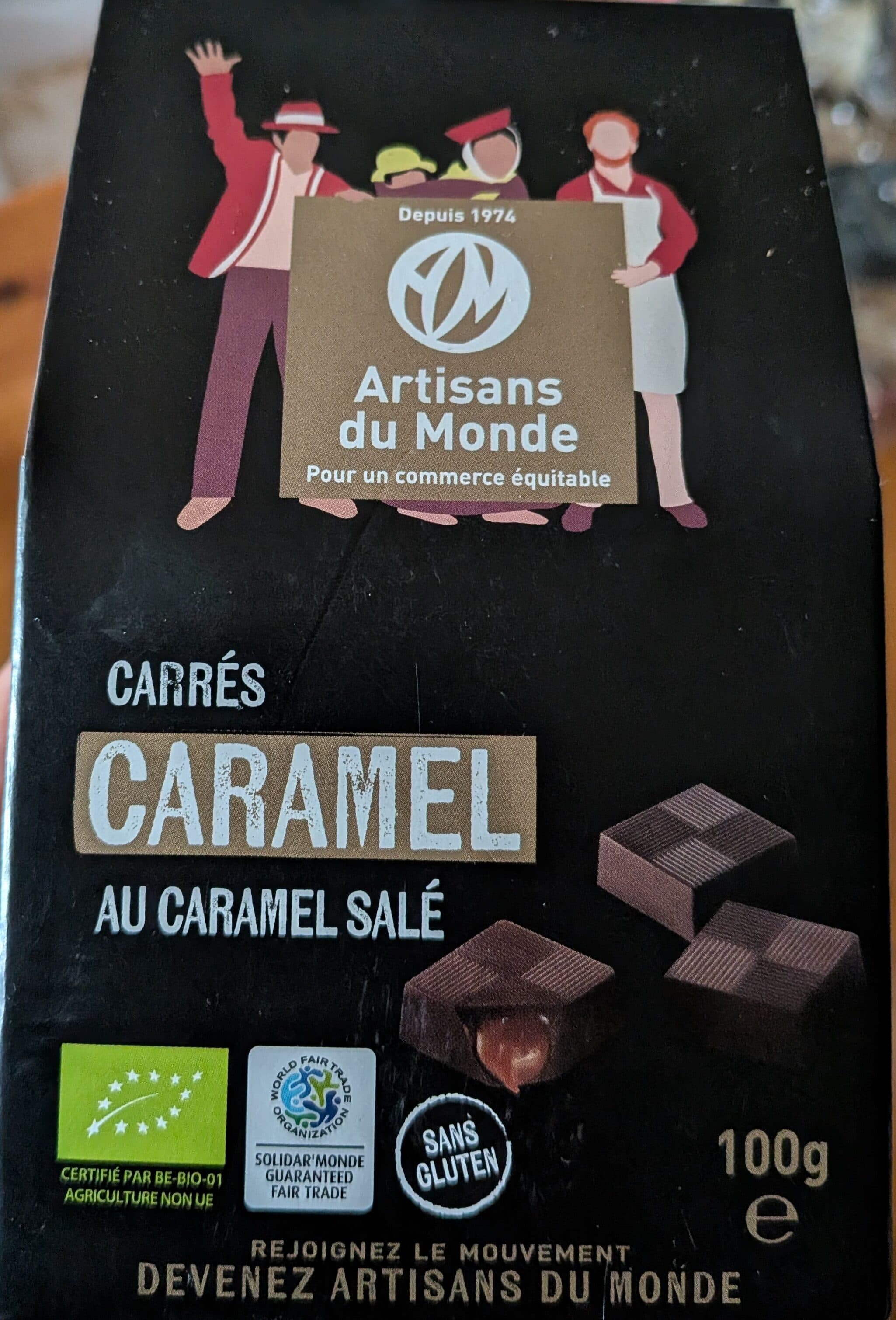 Artisans du Monde Carrés Caramel Salé packshot