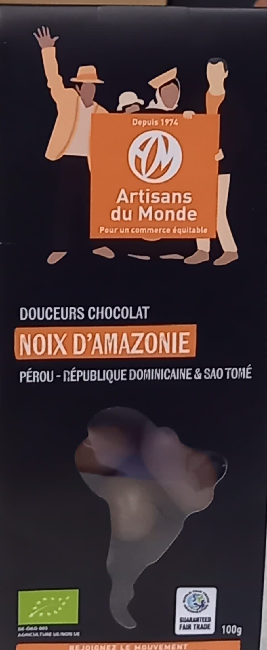 Artisans du Monde Douceur au chocolat Noix d'Amazonie packshot