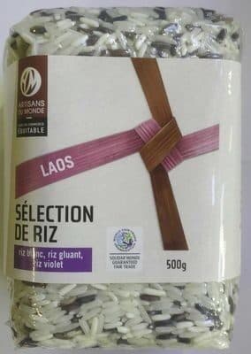 Artisans du Monde Sélection de riz riz blanc, riz gluant, riz violet packshot