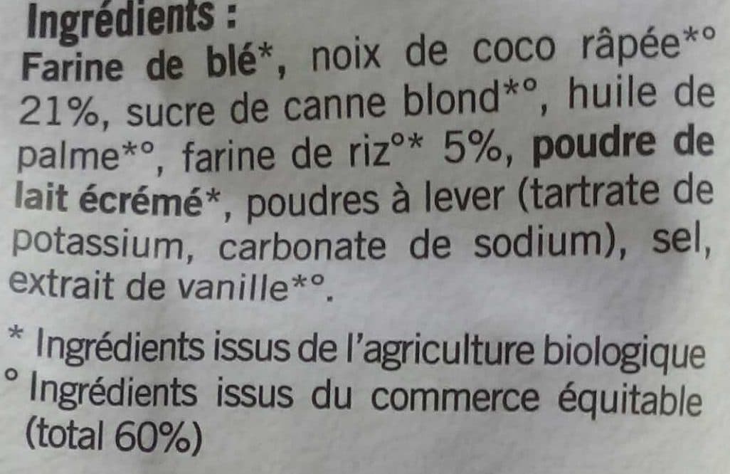 Artisans du Monde Sablés noix de coco packshot