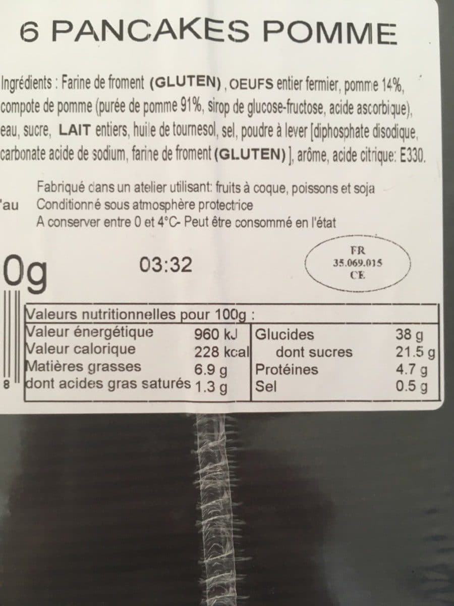 Colas 6 pancakes à la pomme packshot