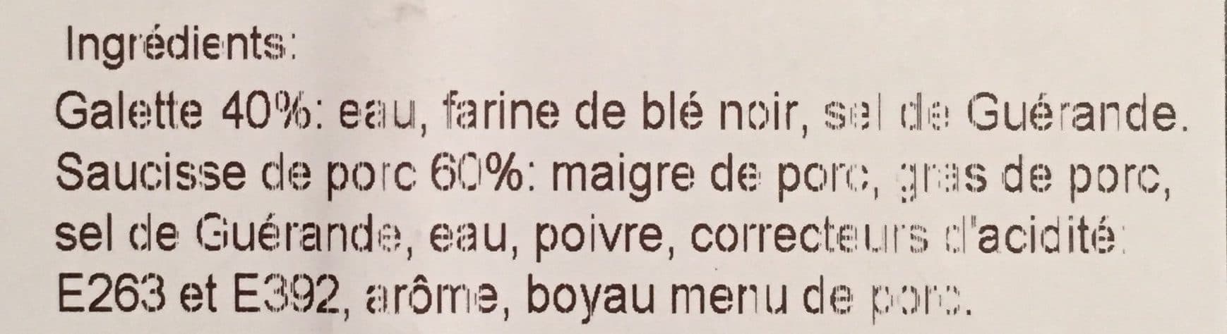 Creperie Colas Galettes saucisses packshot