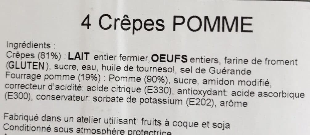 Crêperie Colas 4 crêpes pomme packshot