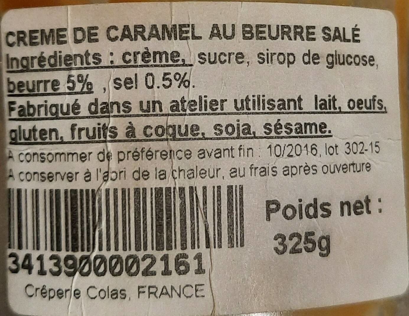 Crêperie Colas Crème de Caramel au beurre salé packshot