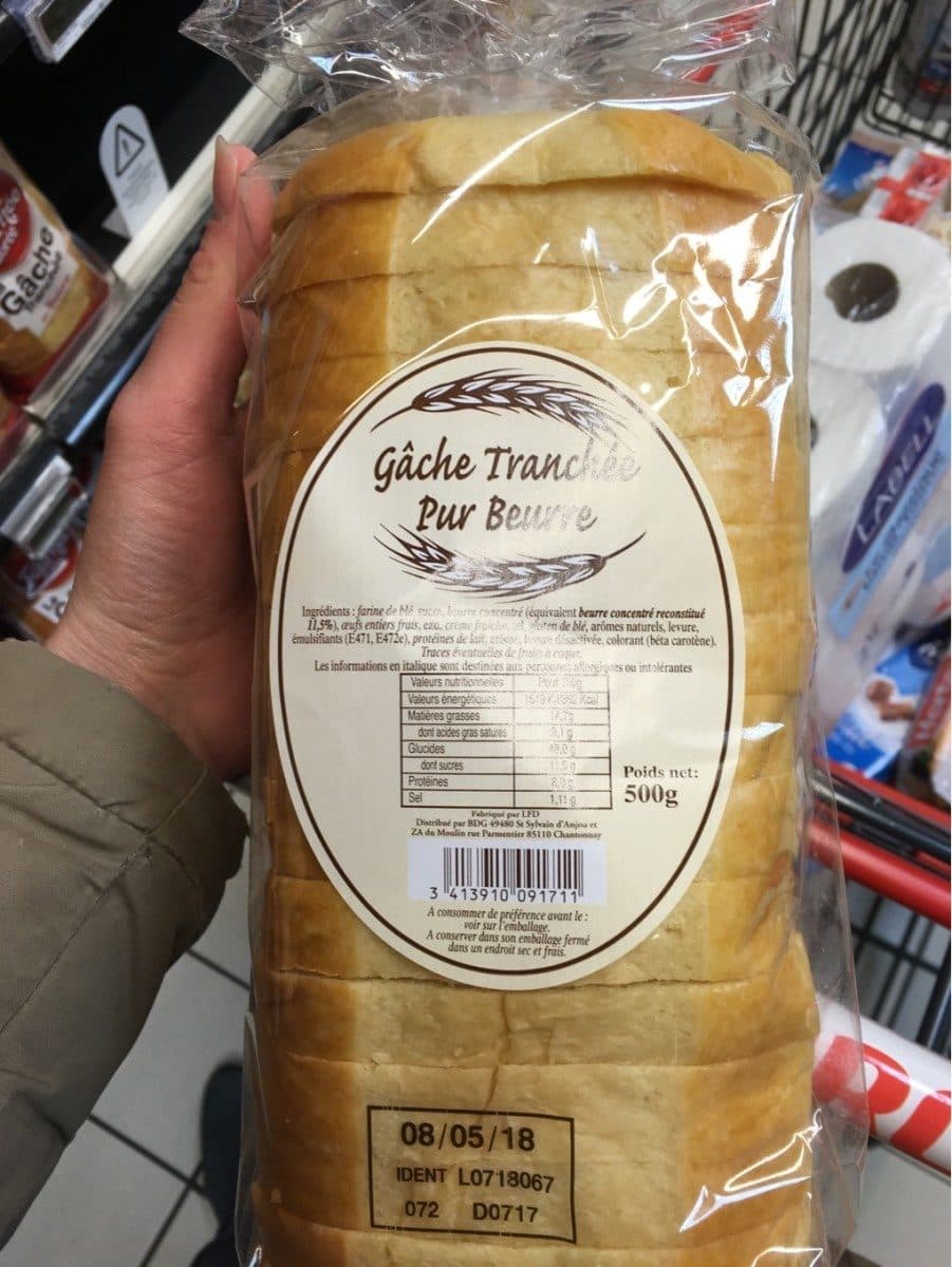 Open Food Facts Gâche tranchée pur beurre packshot