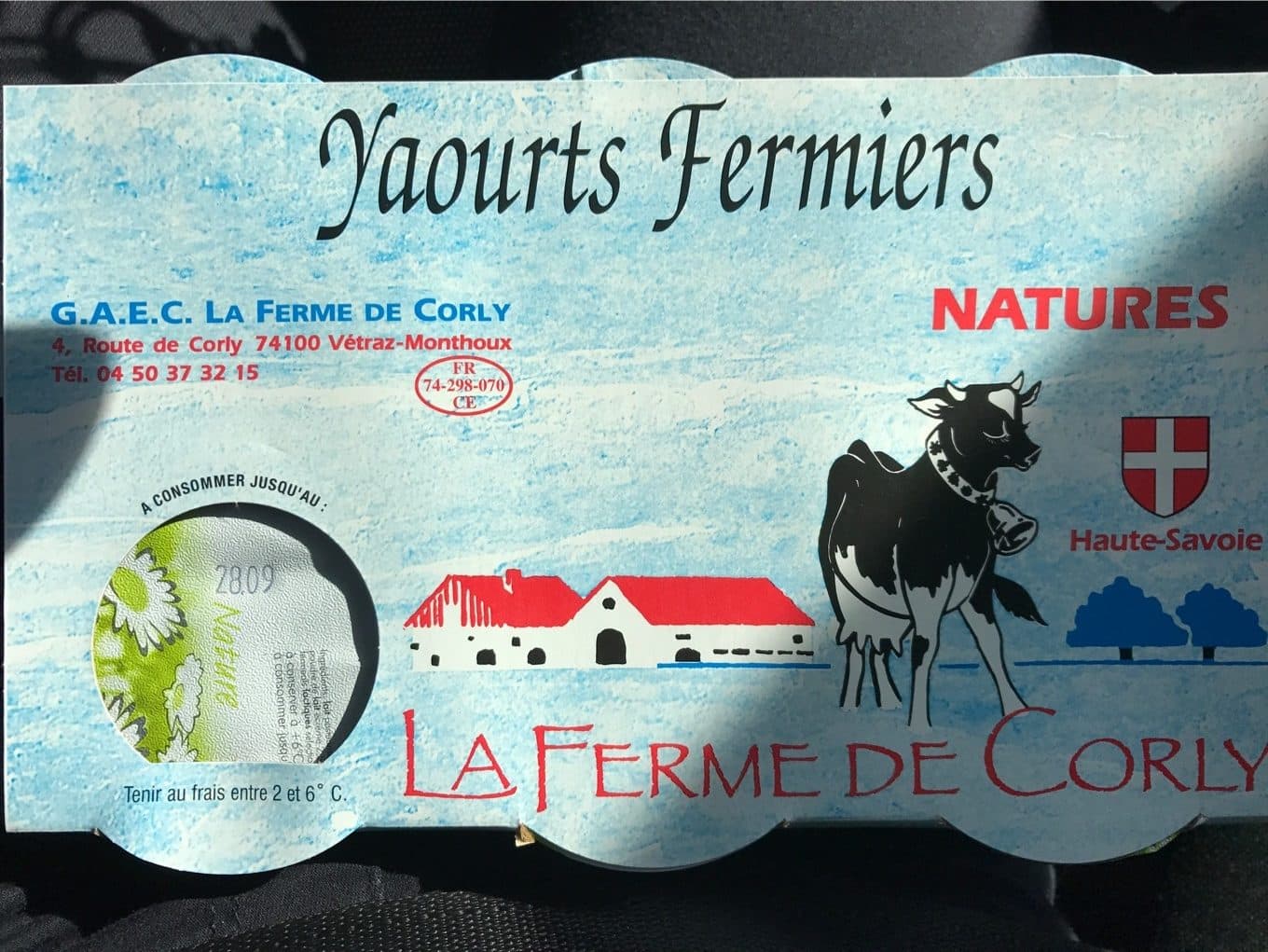 La Ferme de Corly Yaourts fermiers natures packshot