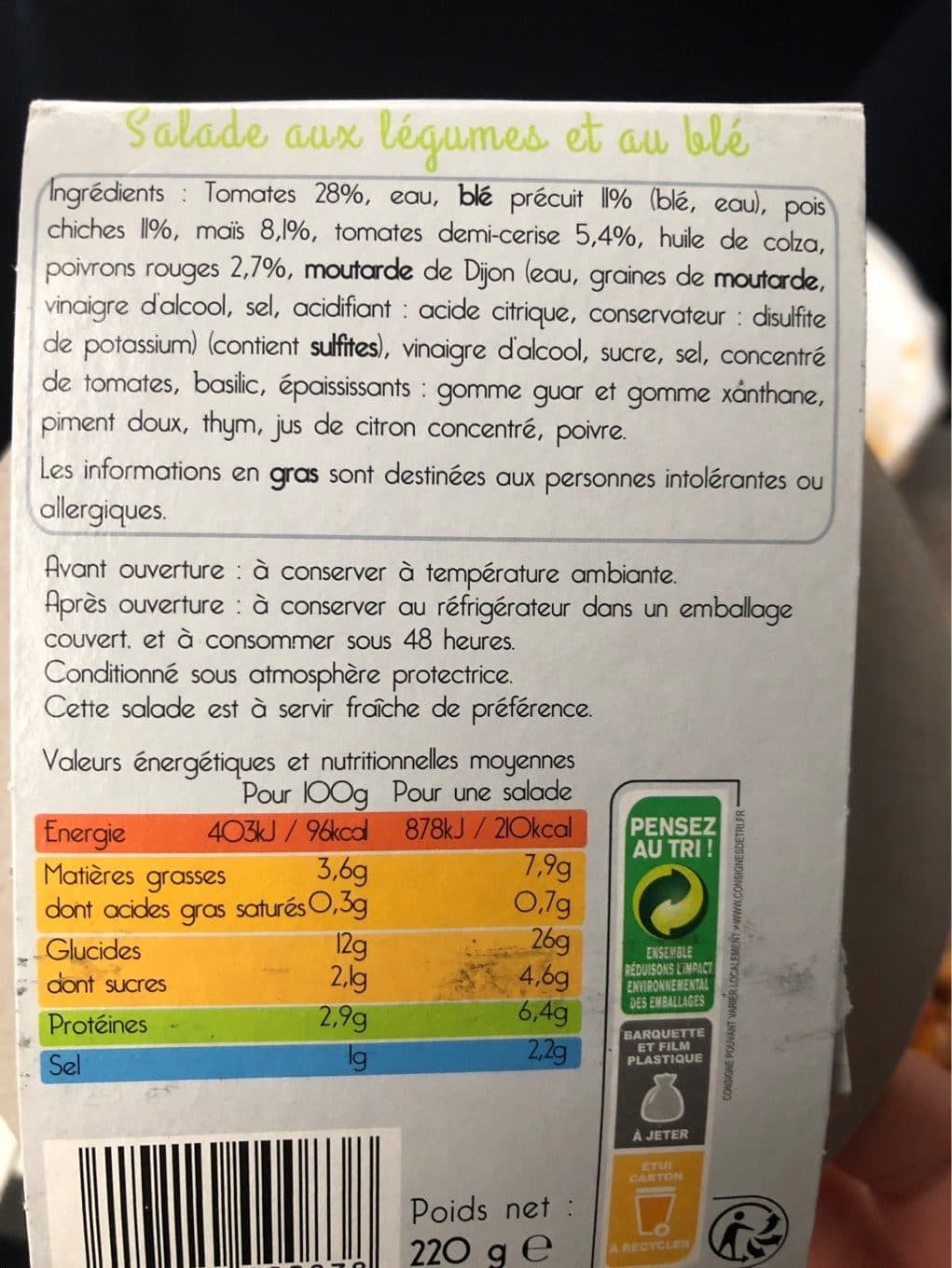 La Cuisine D’océane Salade végétarienne packshot