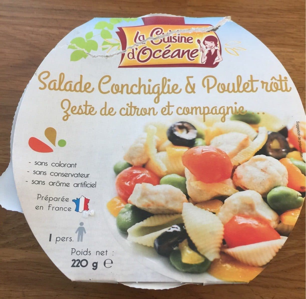 La Cuisine d'Océane Salade conchiglie et poulet rôti packshot