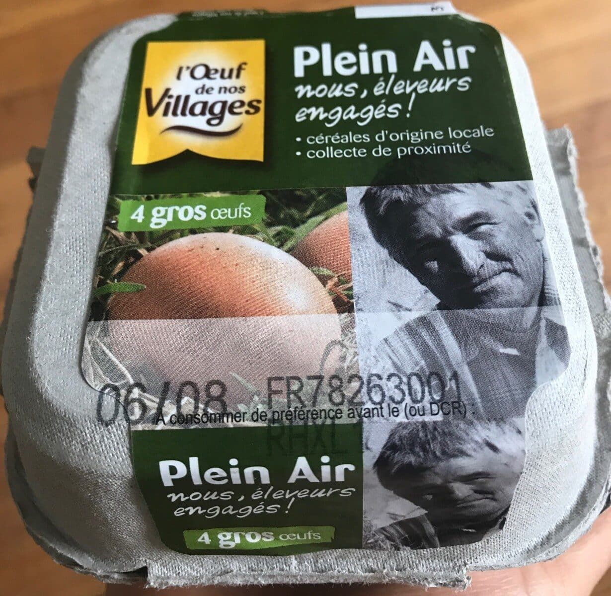 Open Food Facts Gros oeufs de poules élevées en plein air packshot