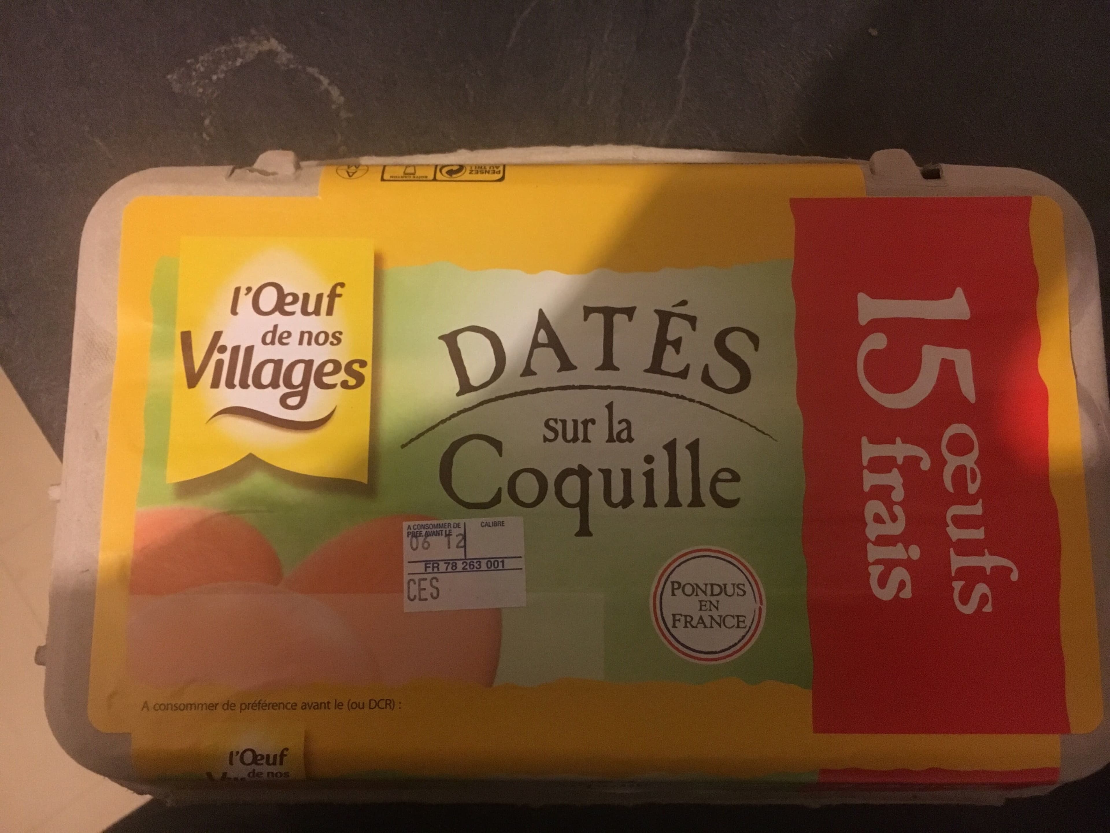 L’oeuf de nos villages Oeuf datés sur la coquille (DJP) packshot