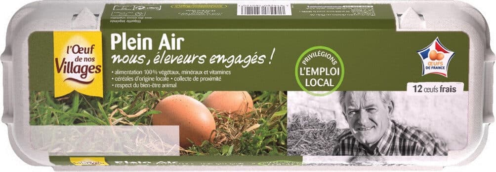 L'oeuf de nos villages OEUF VILLAGE ENGAGE P.AIR X12 packshot