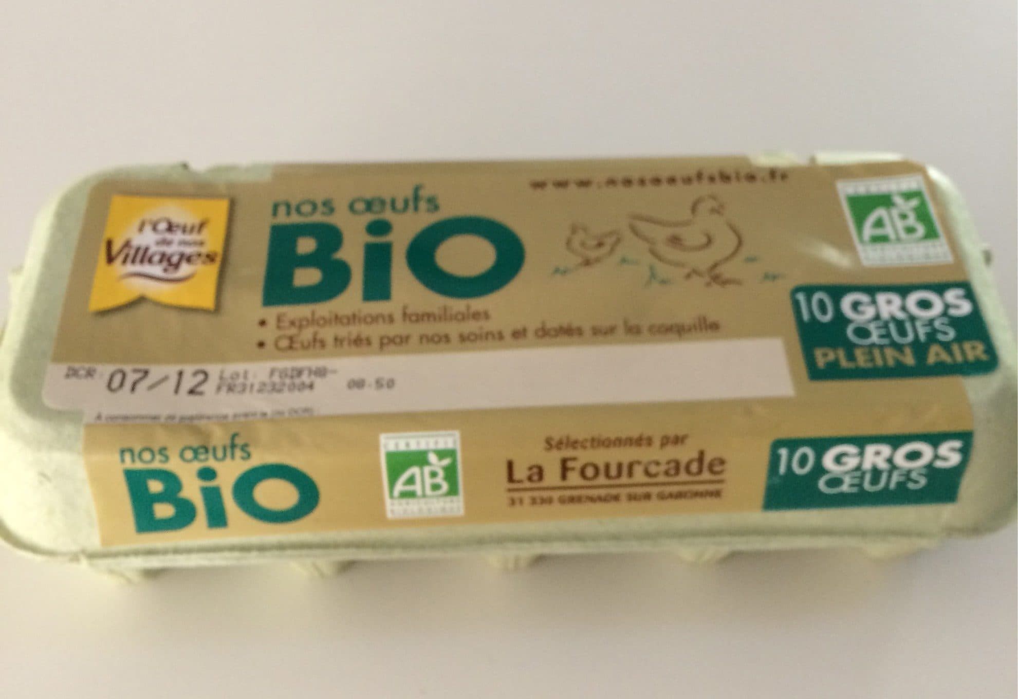 L'œuf de nos villages Œufs bio packshot