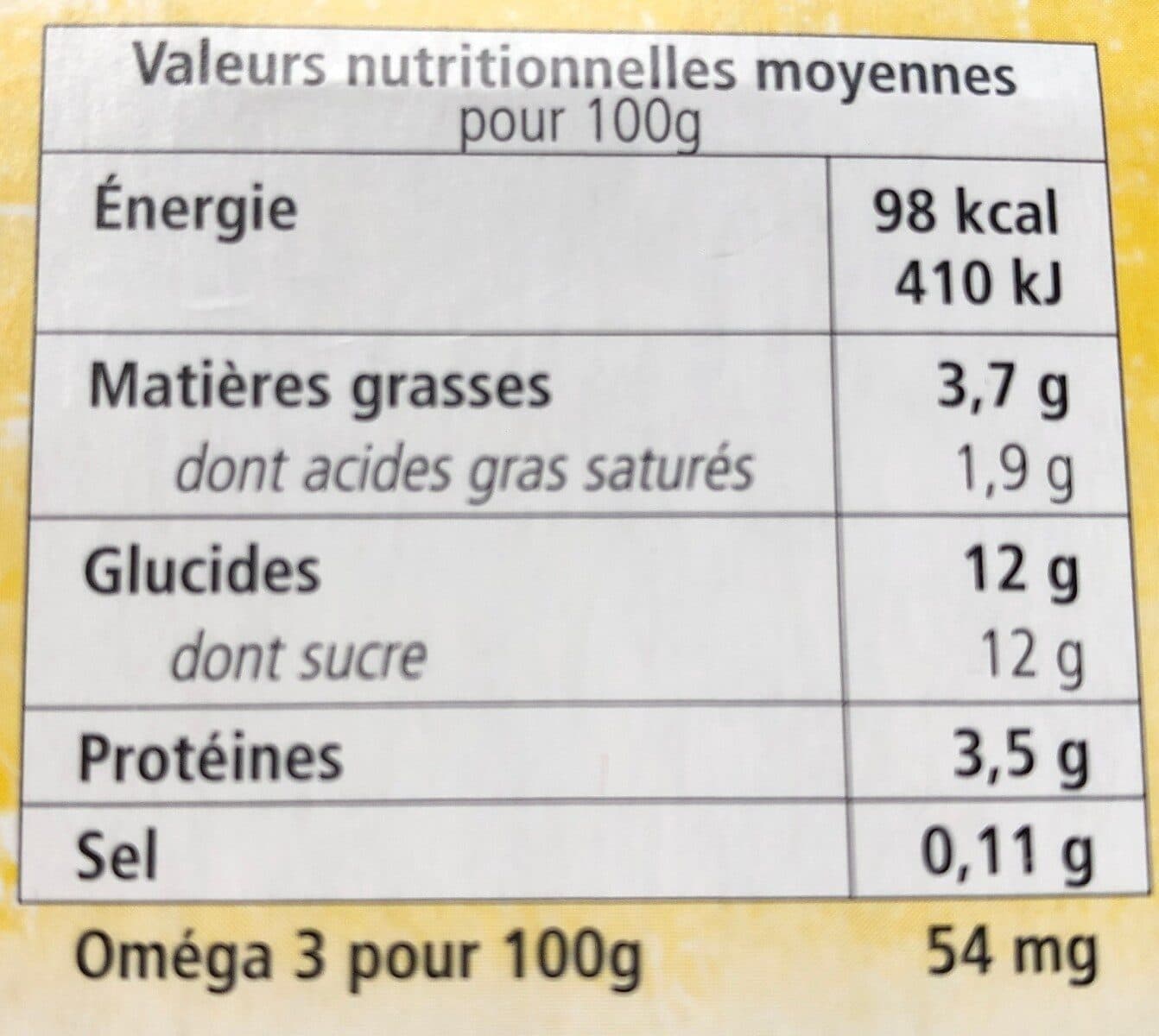 Pamplie Yaourts vanille BAZINIERE packshot