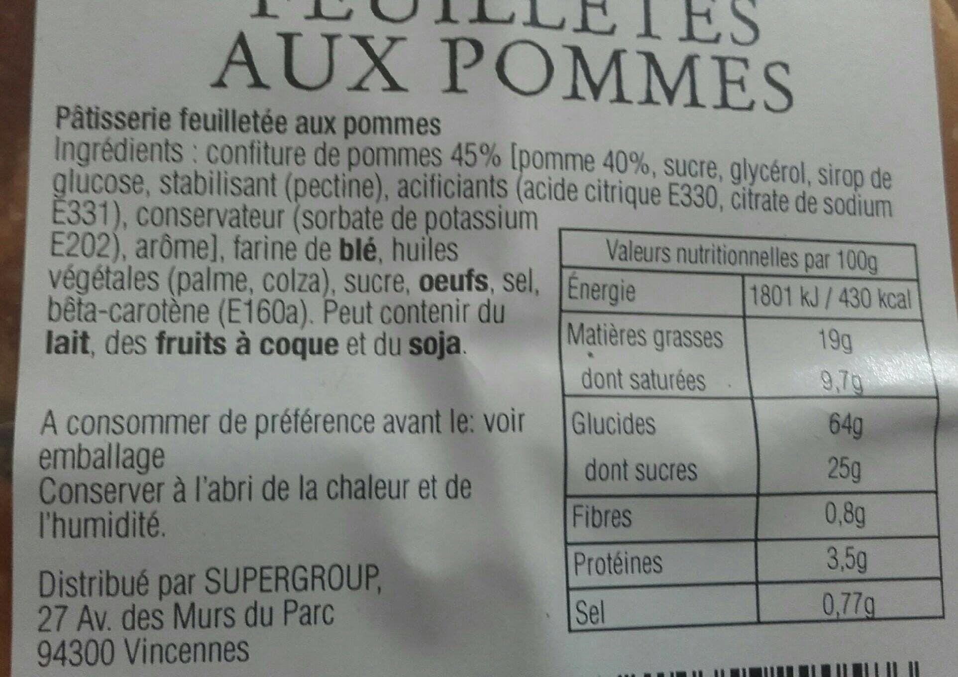 Les Renardises Feuilletés aux pommes packshot