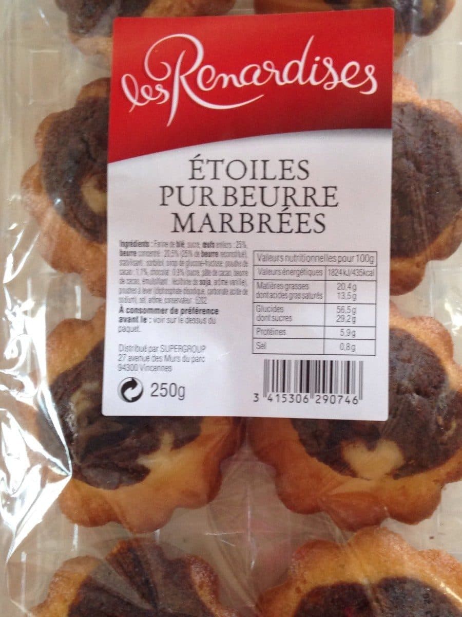 Les Renardises Étoiles Pur Beurre Marbrées packshot