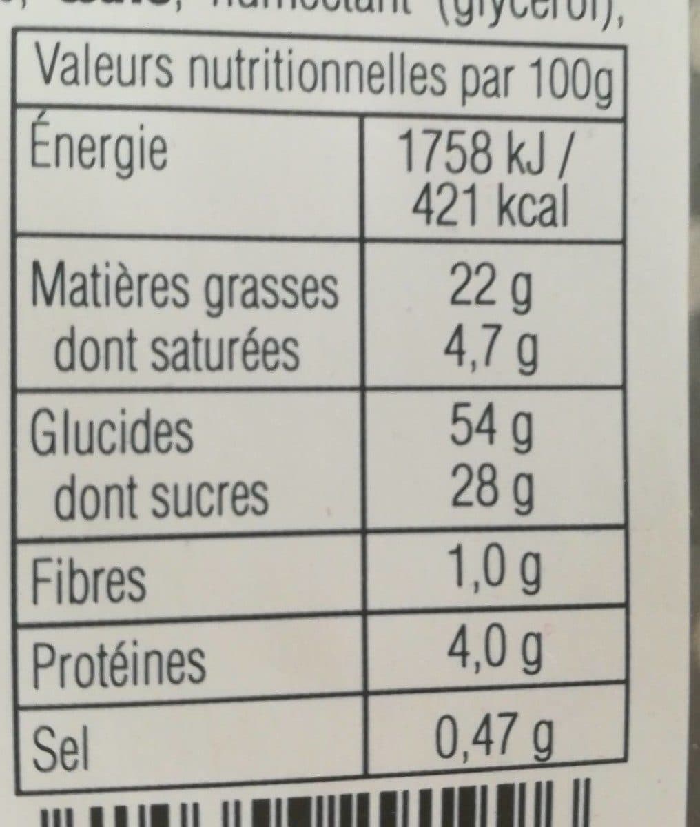 Open Food Facts Moelleux amandes sur un lit framboises packshot