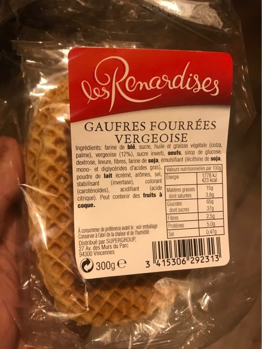 Open Food Facts Gaufres fourrées vergeoise packshot