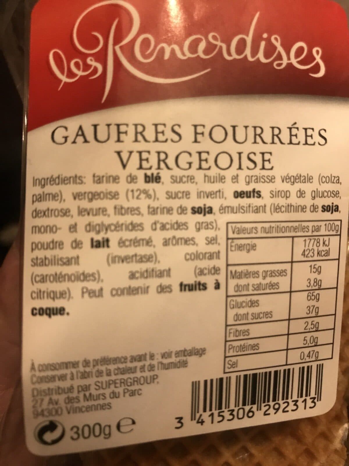 Open Food Facts Gaufres fourrées vergeoise packshot