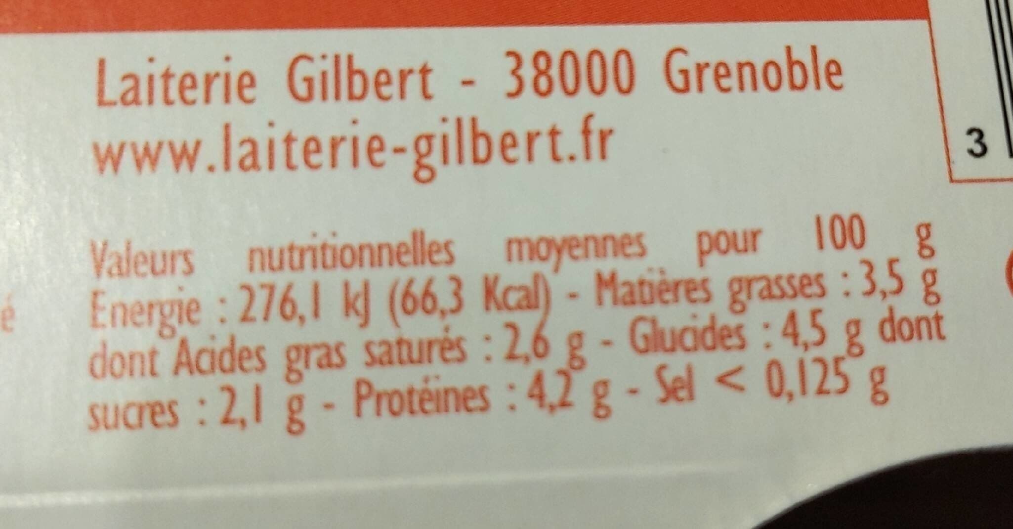 Laiterie Gilbert Yaourt nature packshot