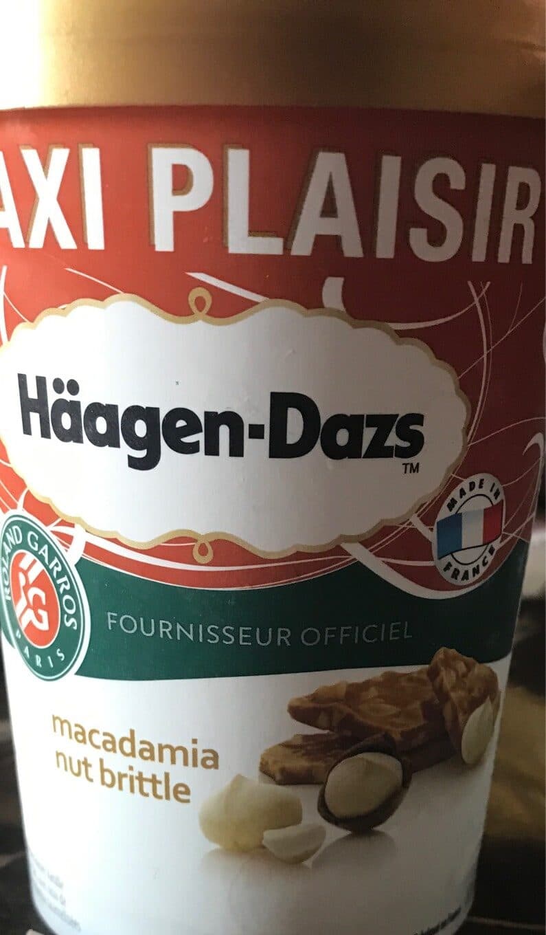 Haagen Dazs Crème glacée vanillas macadamia nut brittle packshot