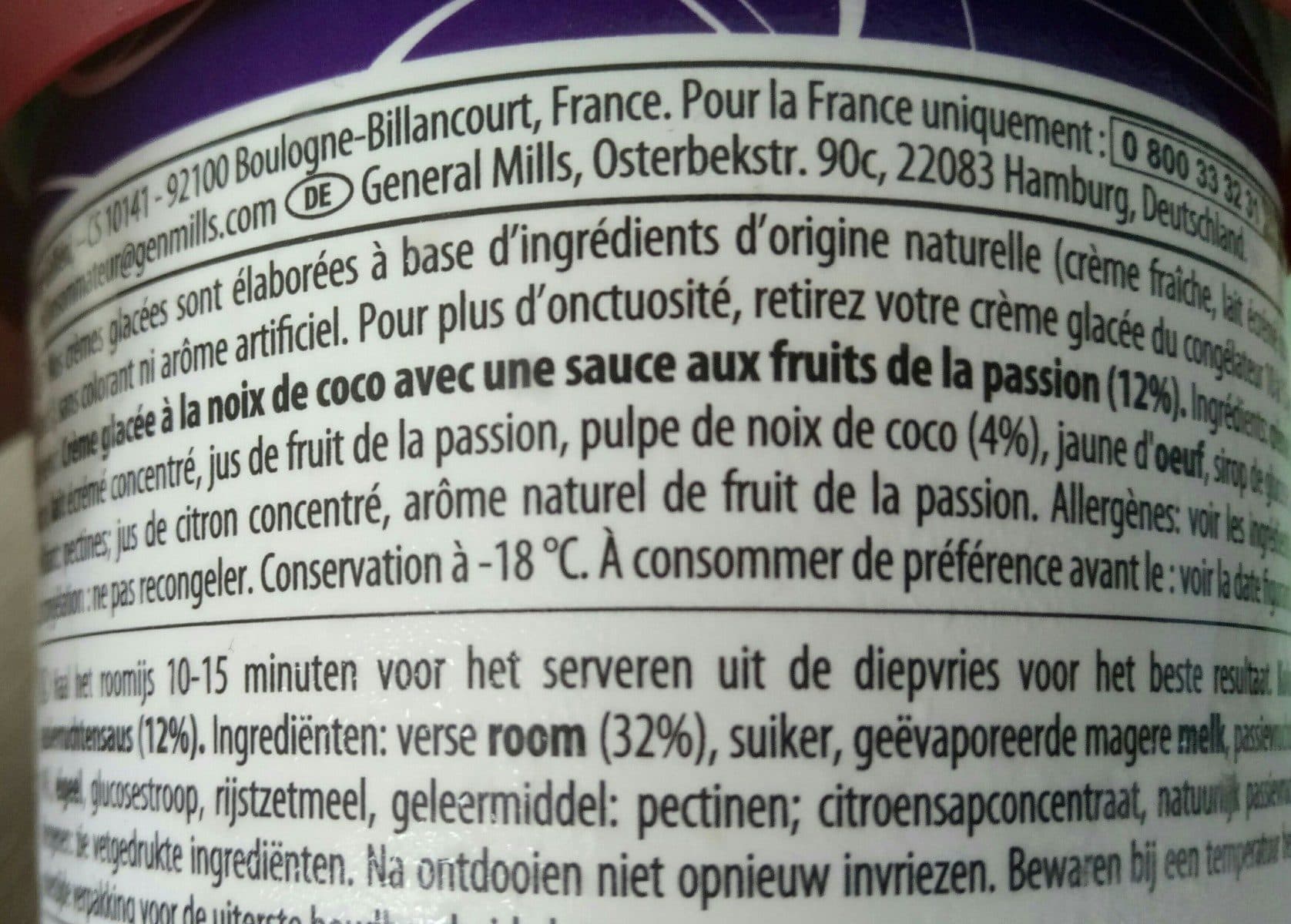 Häagen-Dazs Passion noix de coco packshot