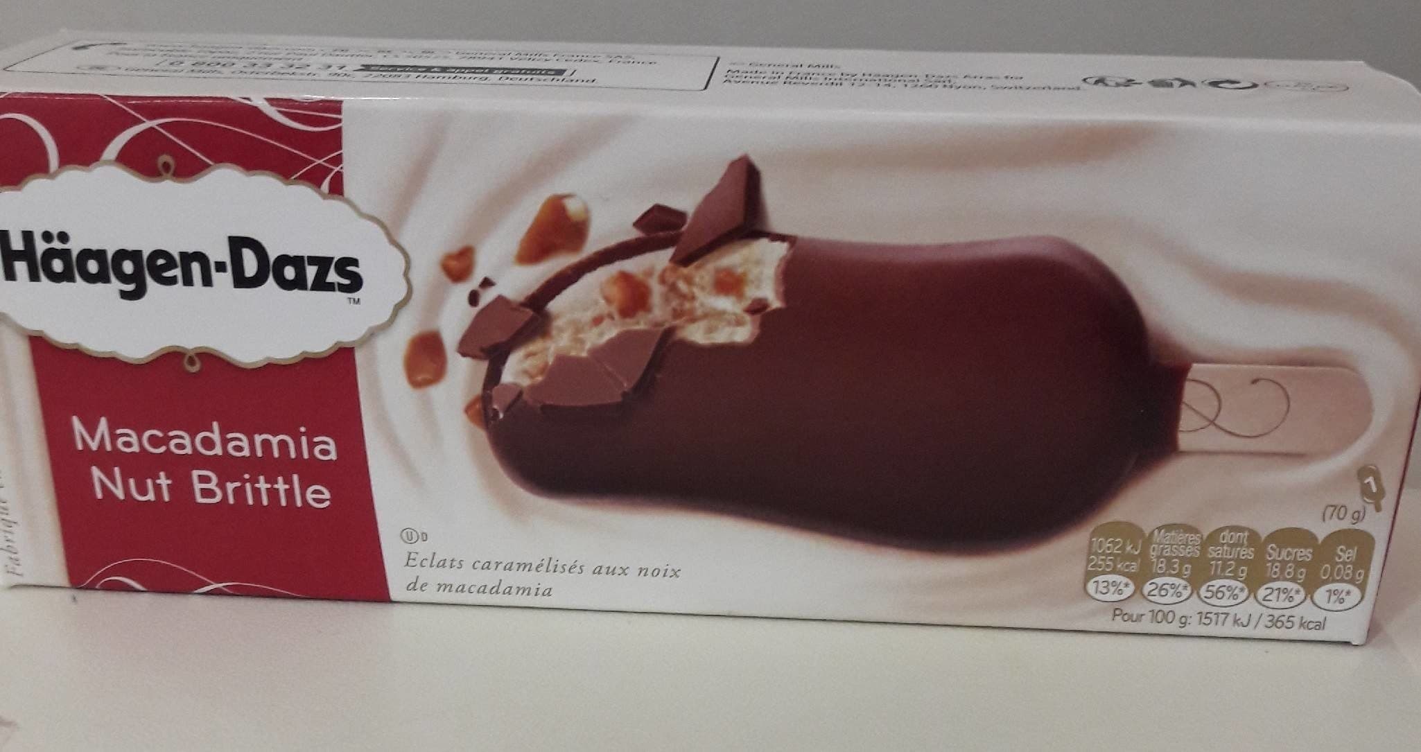 Häagen-Dazs Bâtonnet macadamia nut brittle packshot