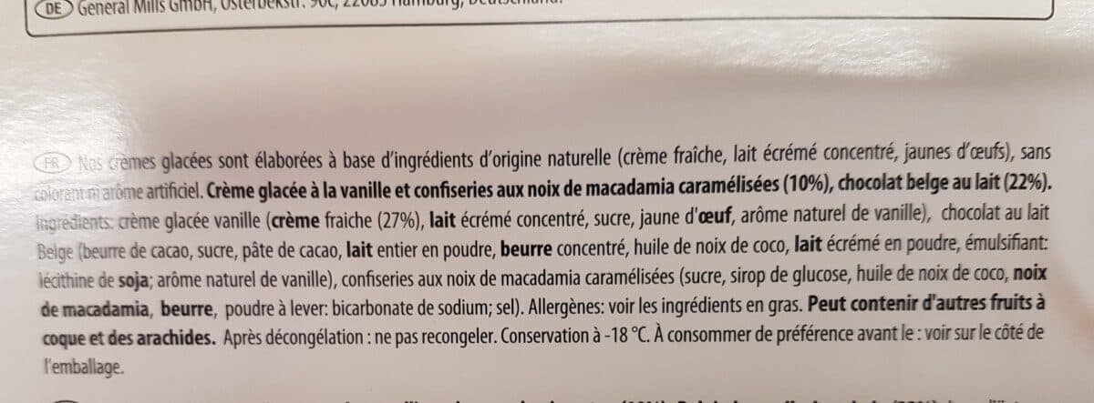 Häagen-Dazs Macadamia nut brittlle packshot