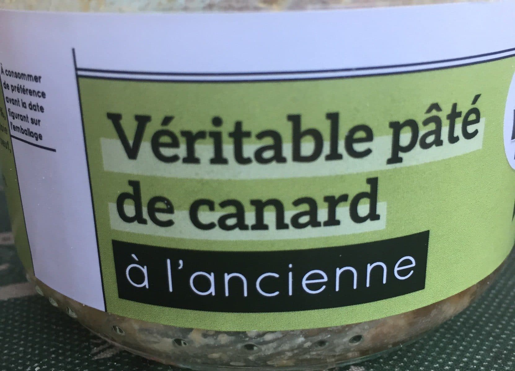 Open Food Facts Veritable pâté de canard à l'ancienne packshot