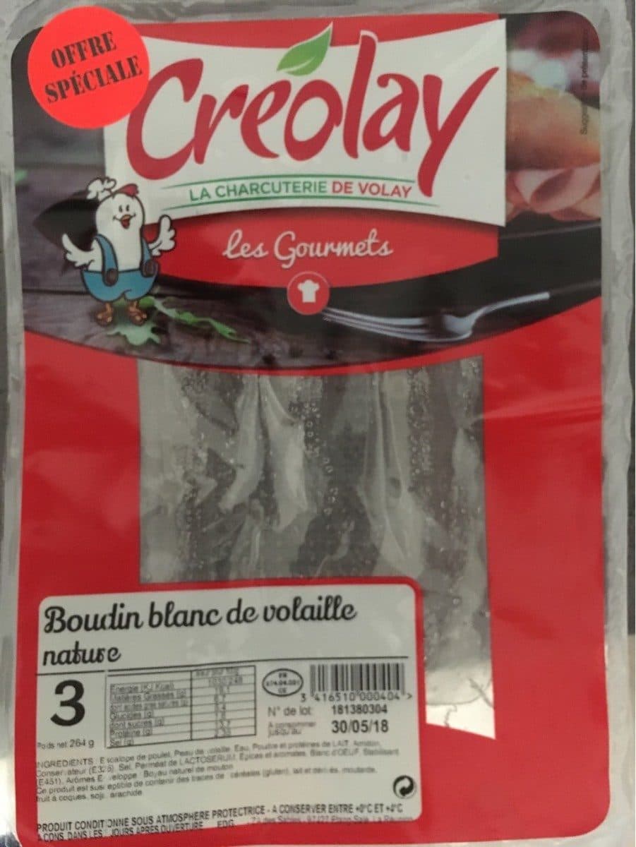 Open Food Facts Boudin blanc de volaille nature packshot