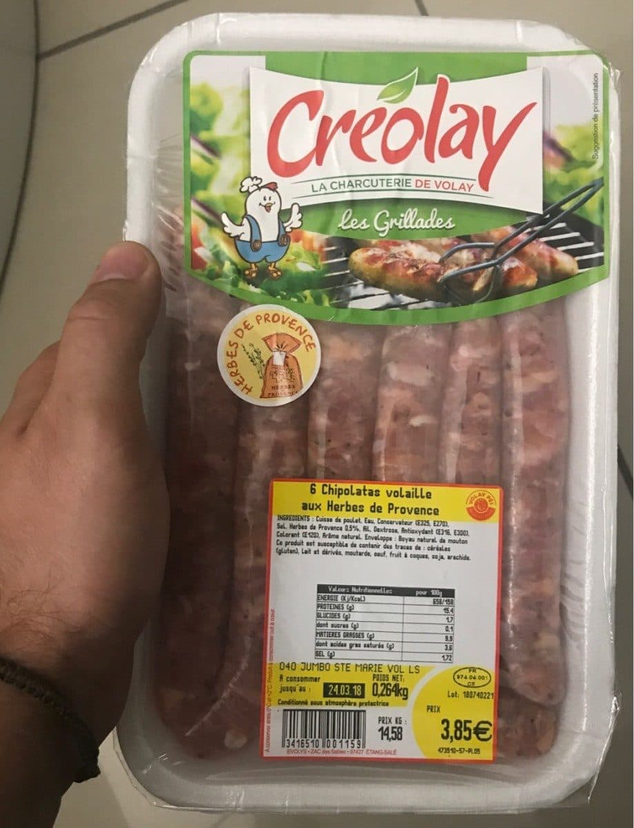 Open Food Facts Chipolatas volaille packshot