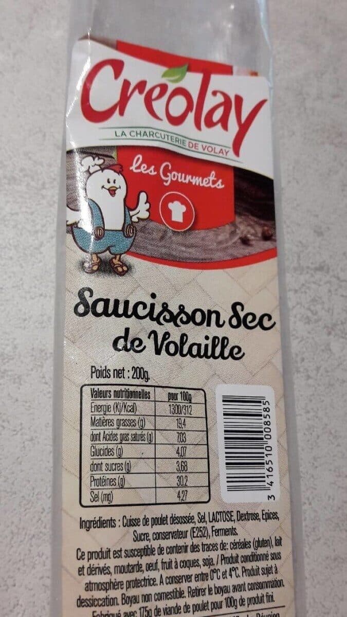 Open Food Facts Saucisson sec de volaille packshot