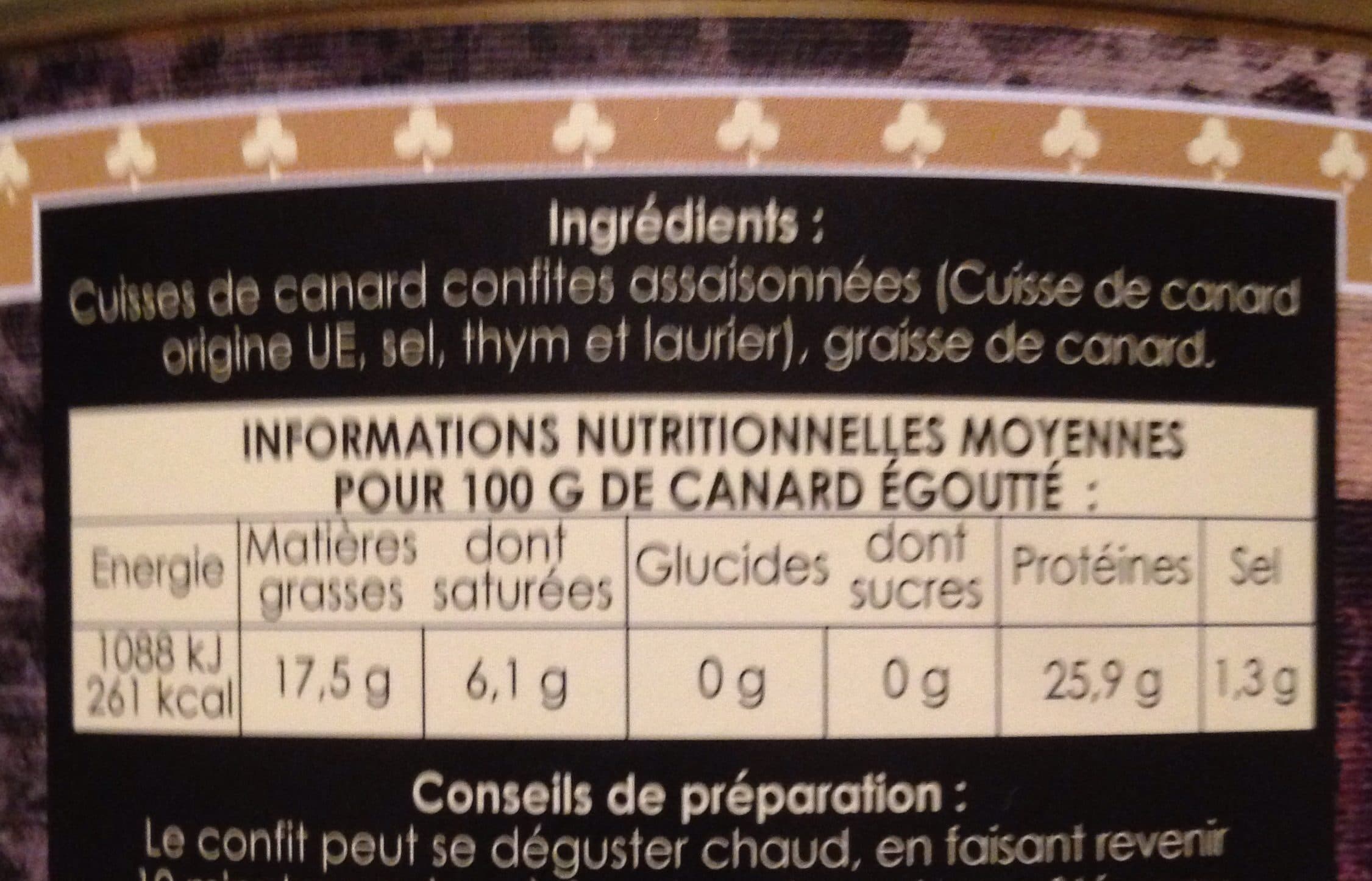 La table d adrien delbos Table d'Adrien confit de cuisses de canard packshot