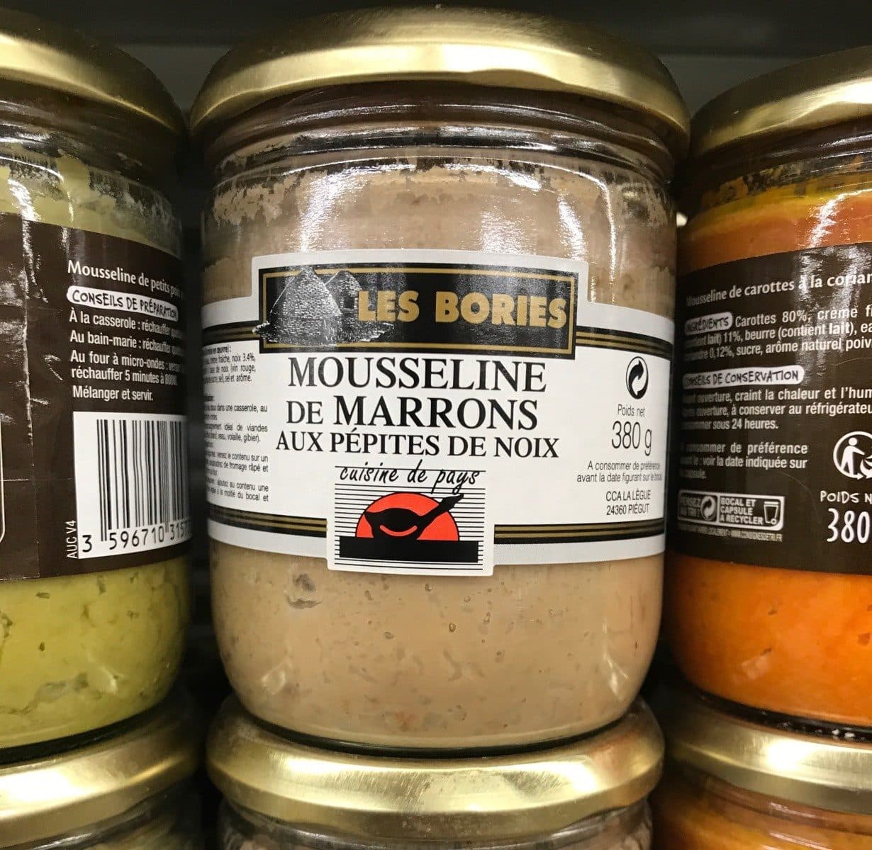 Les Bories Mousseline de marron au pepite de noix packshot