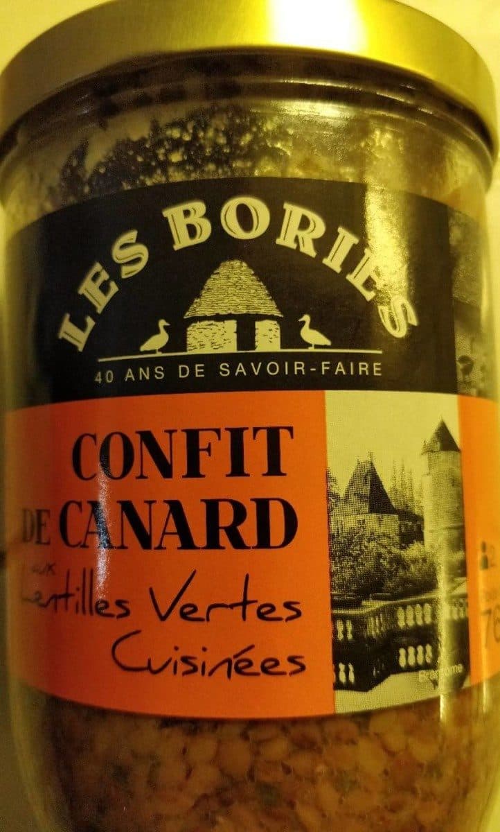 Les Bories Confit de canard aux lentilles vertes cuisinées packshot